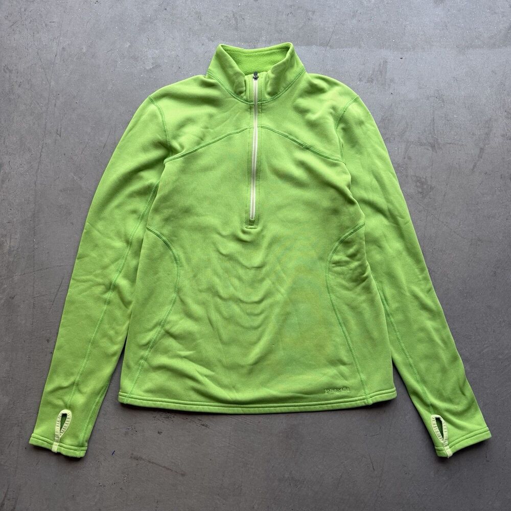 Patagonia Womens M Sweater Pullover 1/4 Zip Thumbholes Outdoor Hiking Casual